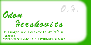 odon herskovits business card